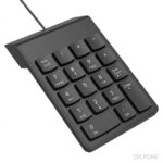 Mini Numeric Keypad Keyboard in black, compact USB accessory for laptops, tablets, and desktops