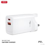 CE17 UK 65W Gallium Nitride fast charging charger with USB-C 65W and USB-A 18W ports