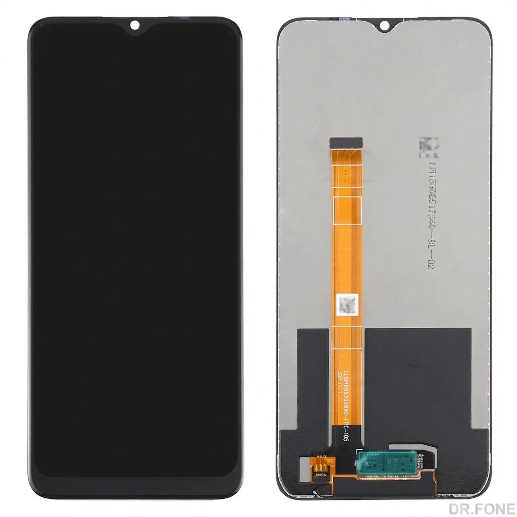 DRFONE-IMG-2051 OPPO Realme C25Y original black LCD screen replacement, no frame, for precise display restoration