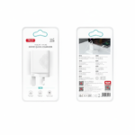 XO L163 30W Dual-Port Fast Charger, USB-C & USB-A, UK Plug, White
