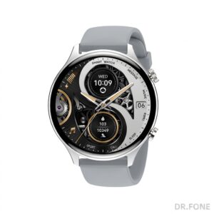 J14 Round 1.75" AMOLED Smart Watch with Wireless Calling – Silver/Grey