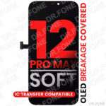 iPhone 12 Pro Max Soft OLED replacement display screen assembly with high-definition clarity and True Tone support