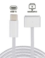 140W USB-C to MagSafe 3 braided charging cable, 1.8m length, for MacBook Pro and Air (2021-2023), durable tangle-resistant