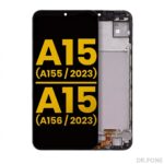Refurbished OLED display assembly with black frame for Samsung Galaxy A15 A155/A156, 2023 model