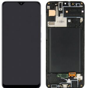 Samsung Galaxy A30S Soft OLED LCD display replacement in black - compatible screen part