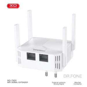 TX01 (EU) 1200M Wi-Fi Repeater and 100M Router 2-in-1, EU plug, dual-function, compact wireless network device