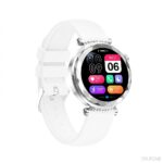 Women's AMOLED Smartwatch with Diamond-Cut Bezel, Crystal Accents