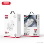 XO CE06(UK) 30W GaN fast charger with lamp display, CE certified, UK plug, high-efficiency power adapter
