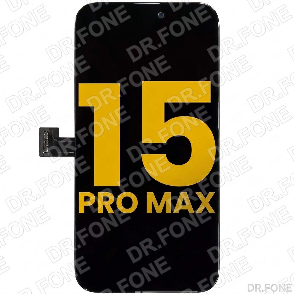 DRFONE-IMG-1 Refurbished OLED Display Assembly for iPhone 15 Pro Max with Dynamic Island and FaceID support