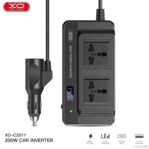 CZ011 200W power inverter, portable car DC to AC converter, suitable for travel and charging electronic devices