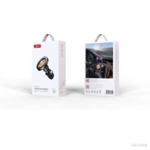 XO Magnetic Car Phone Holder 129 black-transparent for air vent mount, compatible with smartphones