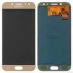 Samsung Galaxy J5 2017 J530 gold LCD replacement screen, front view, for cracked or damaged display repair