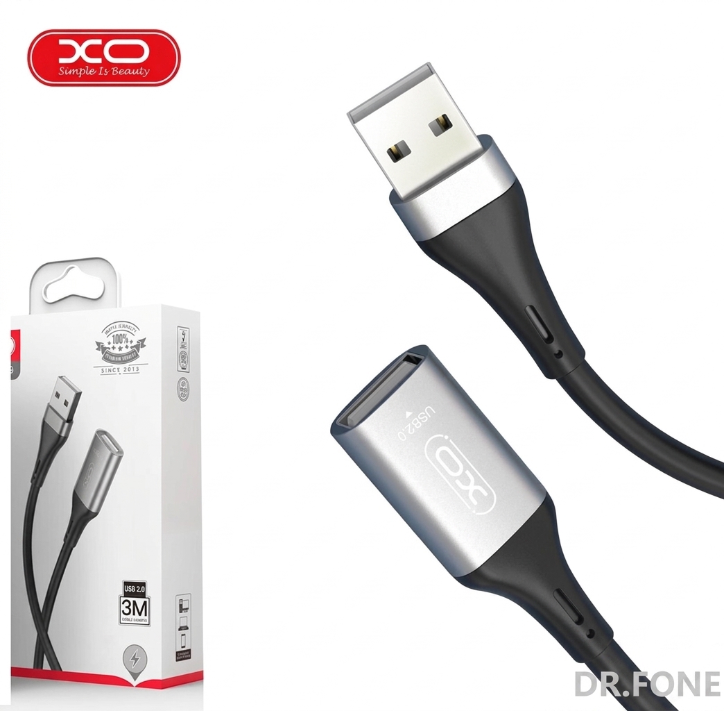DRFONE-IMG-2643 NB219 3M USB 2.0 to USB data cable, high-speed long cable for data transfer and charging
