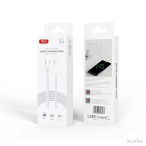 NB-Q260B braided Type-C to Type-C charging cable for iPhone 15, 60W, 1.5 meters, durable and tangle-resistant