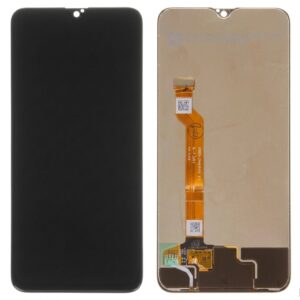 Oppo F9 and F9 Pro LCD display screen replacement in black, quality repair part for restoring visuals and touch functionality.