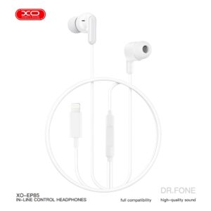 XO EP85 Wired Headphones with Lightning Connector, White