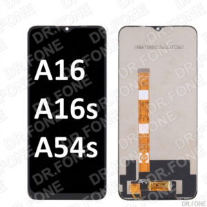 OPPO Realme A16, A16s, A54s (2021) original black LCD display with frame replacement part