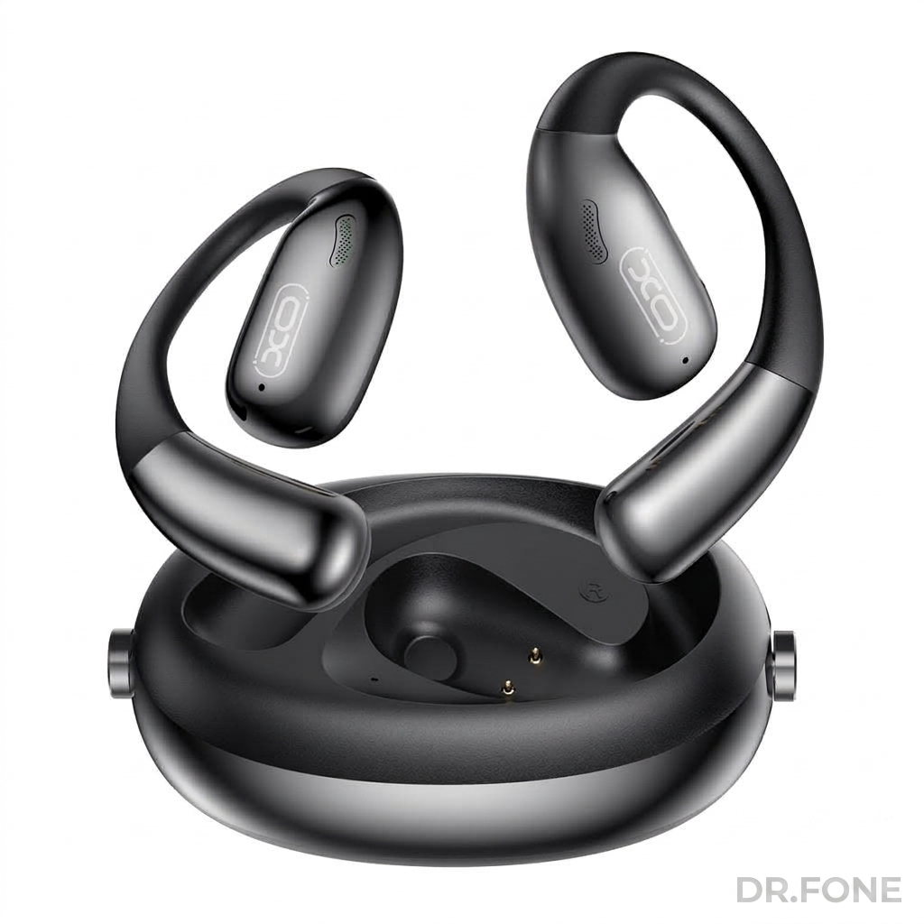 DRFONE-IMG-1 G36 Palm Gyro OWS Headset featuring AI translation technology, ergonomic over-ear design, and high-quality audio