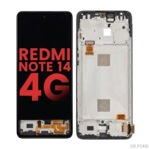 OLED display assembly with frame for Xiaomi Redmi Note 14 4G – premium aftermarket replacement