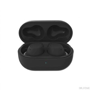 Maxlife MXBE-04 TWS Bluetooth 5.3 Earphones in matte black with compact USB-C charging case