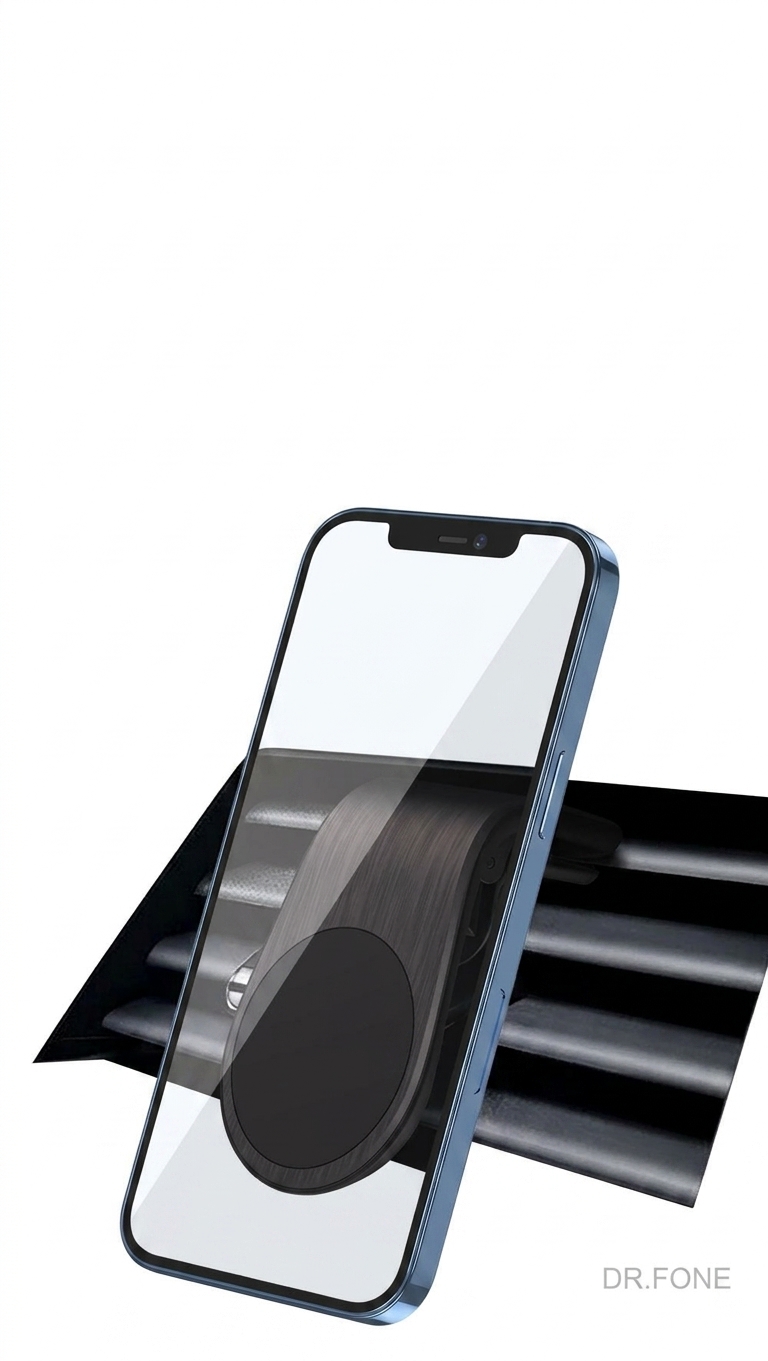 DRFONE-IMG-1 XO C82 Magnetic Air Vent Bracket sleek car mount holds smartphones securely for safe, hands-free driving