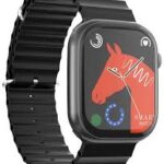 W8 PRO Wireless Charging Intelligent Sports Call Watch in black with sports tracking and call features