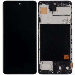 OLED display assembly with frame for Samsung Galaxy A51 4G A515 2019, 6.46 inch, Aftermarket Plus quality