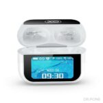 X45 Smart ANC TWS Earbuds 6th Gen with LCD display charging case, white, active noise cancellation