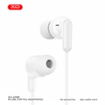 XO EP85 Wired In-Ear Headphones, white color, Lightning connector, in-line controls, compatible with iPhone and iPad