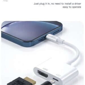 XO HUB005 Lightning to HDMI Adapter with 1080P output, compatible with iPhone and iPad