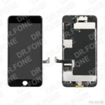 A Grade refurbished black LCD screen replacement for iPhone 8 and iPhone SE (2017), front view