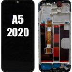 OPPO A5 2020 original black LCD display with frame replacement part for screen repair