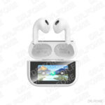 XO-X47 Smart TWS Earbuds with LCD Touchscreen Case, White