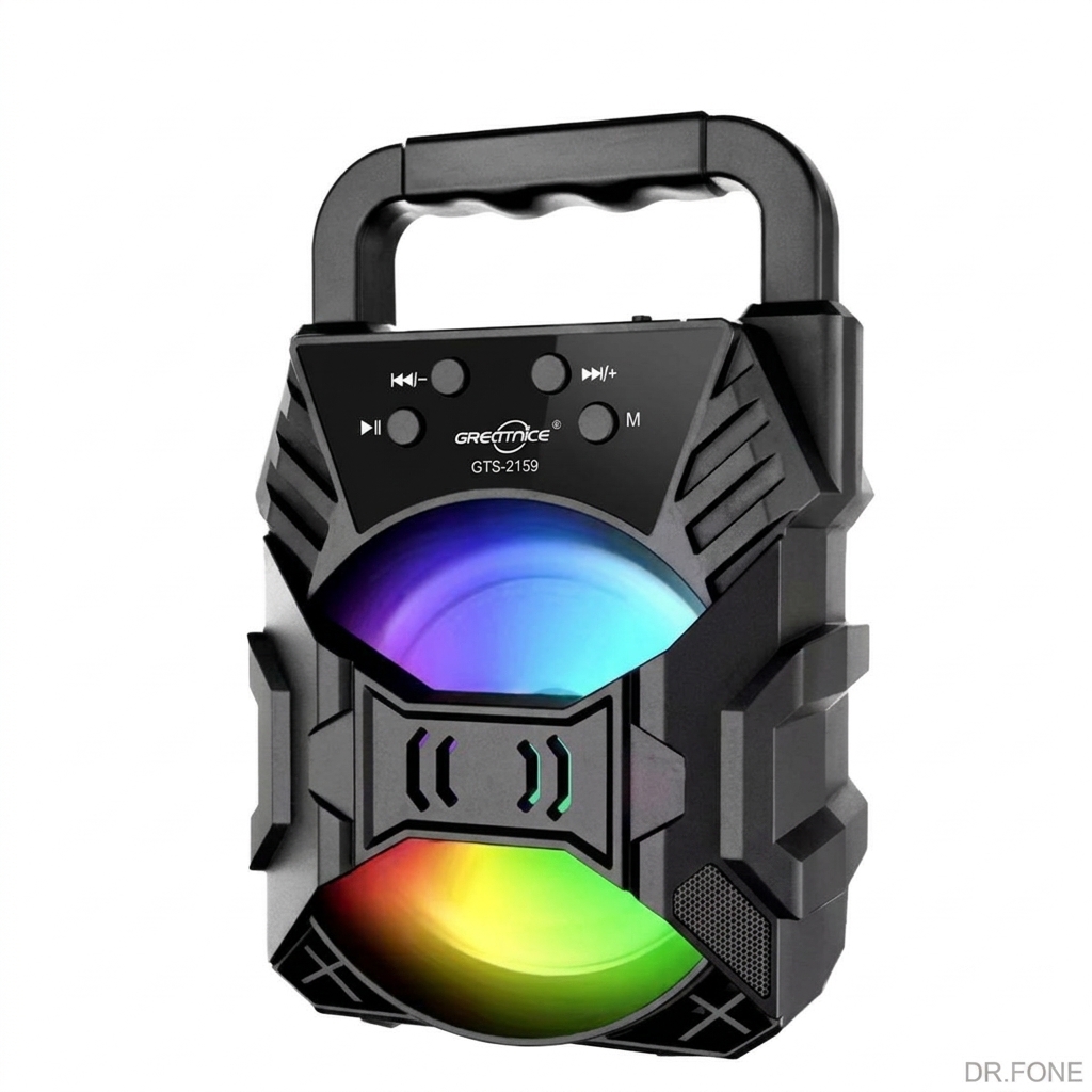 DRFONE-IMG-2569 XO GTS-2159 Wireless Bluetooth Speaker in black, portable design, suitable for travel and home use