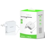 RIXUS USB-C 96W fast power adapter with included charging cable for high-speed device charging