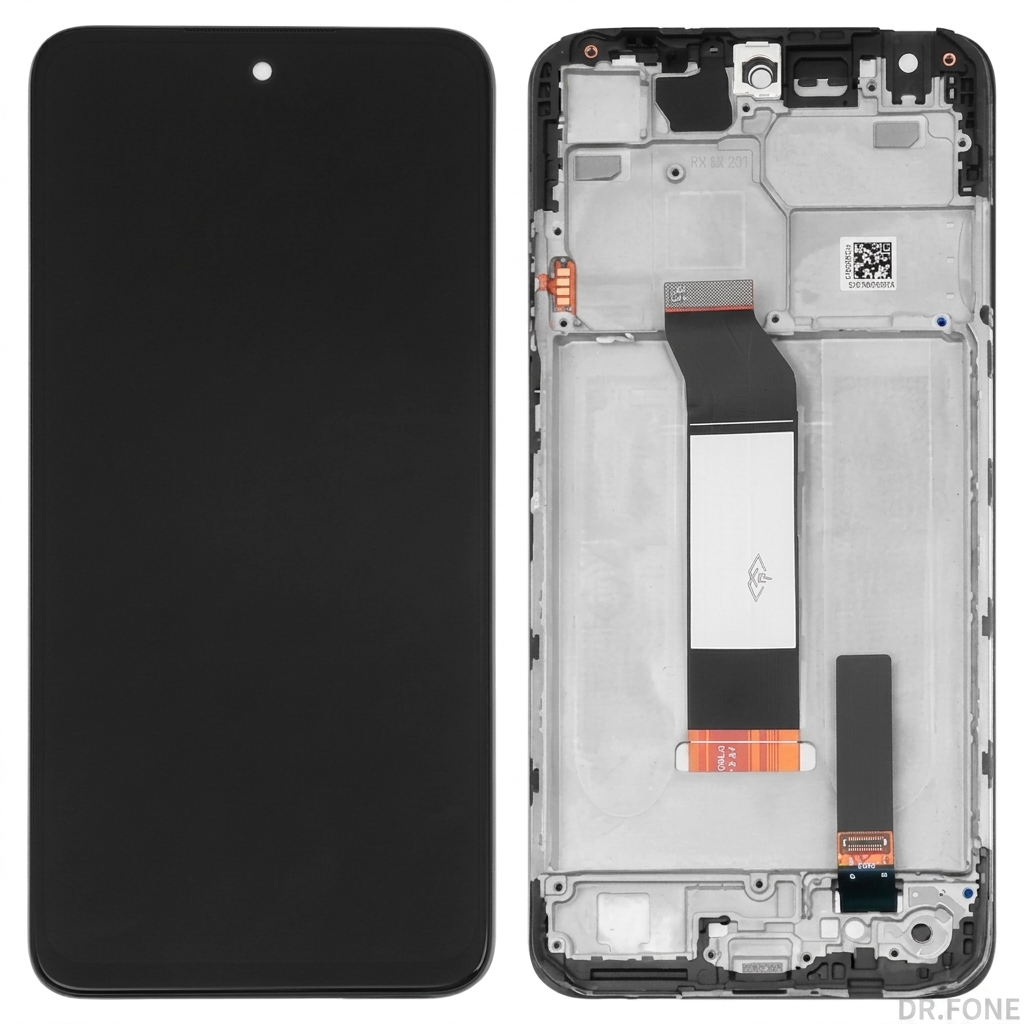 DRFONE-IMG-2300 Black LCD display compatible with Xiaomi Redmi Note 10 5G, Note 10T 5G, and Poco M3 Pro 5G (2021) smartphones