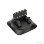 XO Universal 360° Rotating Car Dashboard Phone Holder, matte black, alligator clip design, universal fit for smartphones