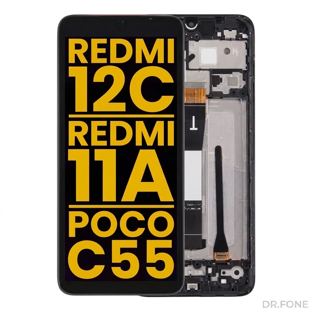 DRFONE-IMG-2529 Refurbished LCD Assembly with Frame for Redmi A5 4G and POCO C71, easy installation, high-quality replacement