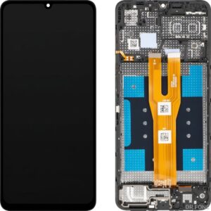 Samsung Galaxy A06 A065 LCD display and touchscreen assembly with frame, black color, Service Pack