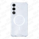 Rixus Anti-Burst Case With MagSafe Compatible For Samsung Galaxy S24, S25 Transparent
