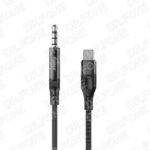 Rixus RXMU35C 3.5mm AUX To USB-C Braided Audio Cable 1.2m Black