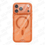 Crystal amber case anti-drop protective case for iPhone 17 pro max orange - Image 3