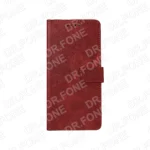 Rixus Bookcase For Samsung Galaxy S24 Ultra 5G Dark Red