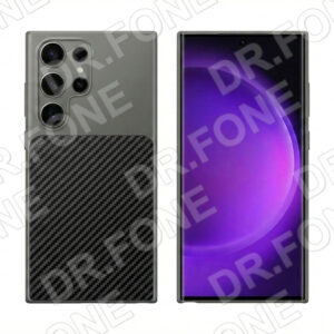 Rixus Mag Carbon Fiber Case for Samsung Galaxy S25 Ultra, Titanium Grey