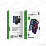 Rixus Duo Magnetic Detachable Wallet Case for iPhone 17 Pro Max in black with card slots