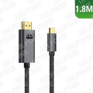 Rixus RXHU15 USB-C To HDMI Cable Premium 4K 1.8m Space Gray