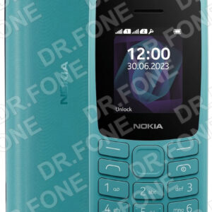Nokia 105 (2021) black dual SIM mobile phone, classic keypad design, durable and compact