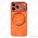Rixus MagWrap Orange Magnetic Case for iPhone 17 Pro Max with Kickstand