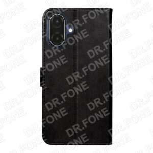 Rixus Bookcase Phone Case for Samsung Galaxy A07, A08 - Black
