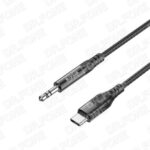 Rixus RXMU35C 3.5mm AUX To USB-C Braided Audio Cable 1.2m Black - Image 2